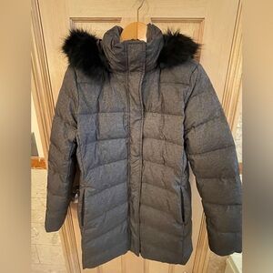 Lands’ End Women’s Max 600 Down Puffer Coat - Medium - Dark Gray NWT